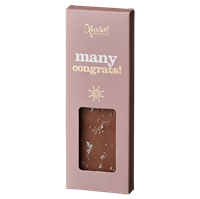 "Many Congrats" Chokoladeplade fra Xocolatl 50 g OBS DATO